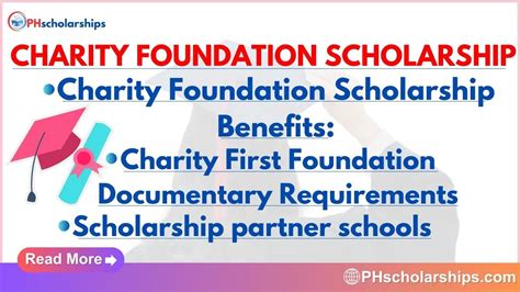 charity first foundation scholarship benefits|Home .